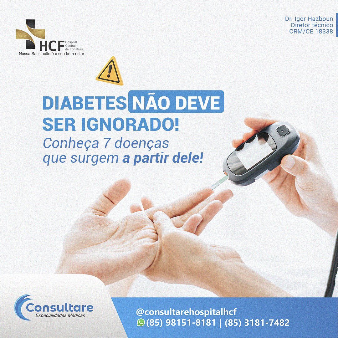 Diabetes não deve ser ignorado.