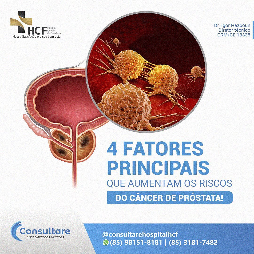 Quatro fatores principais que aumentam os riscos  do câncer de próstata!