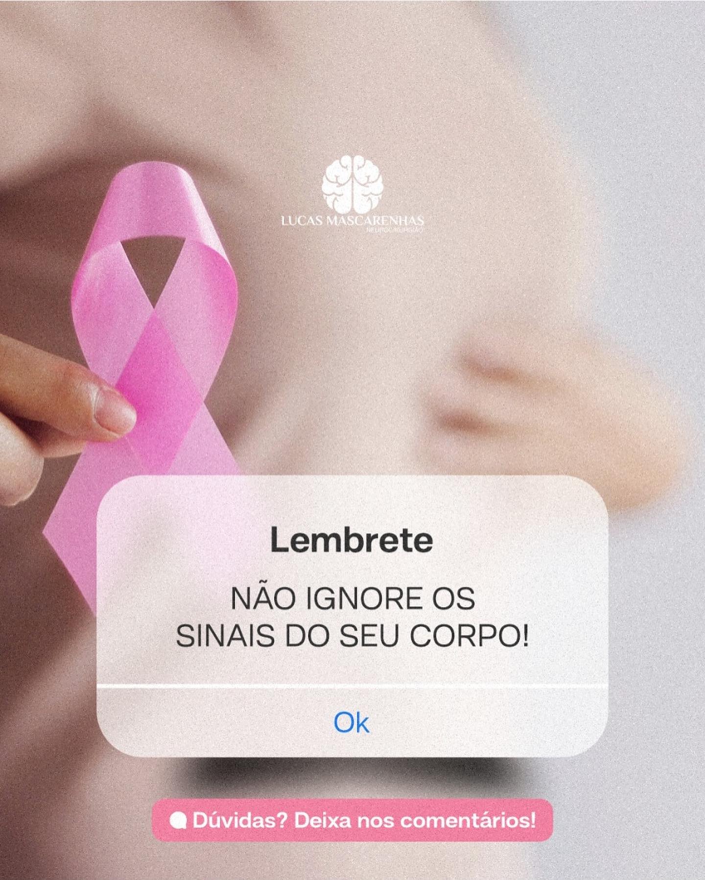 O  diagnóstico de câncer não significa o fim da vida! Cuide-se, previna-se.