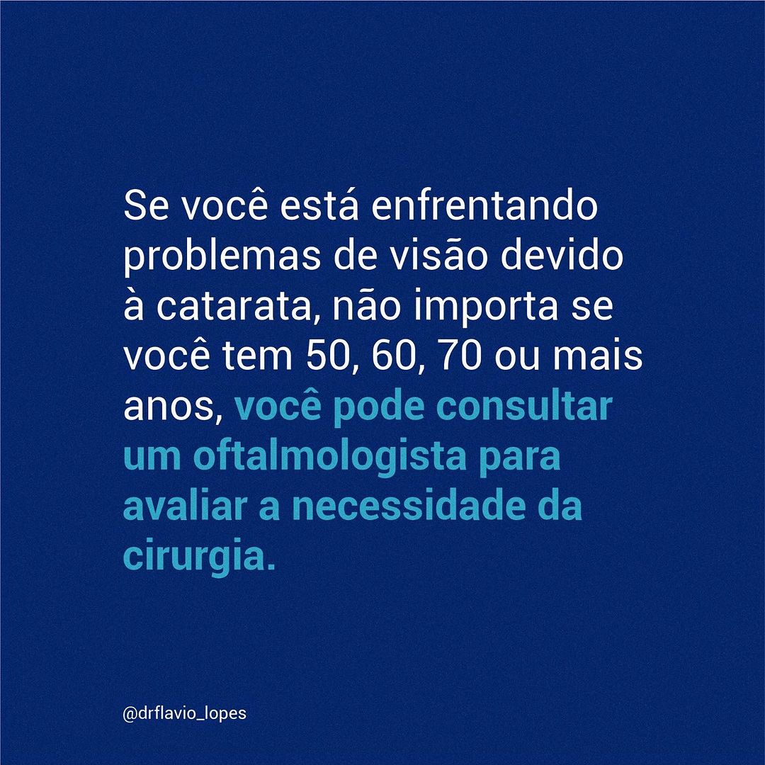 Existe uma idade mínima estabelecida para a cirurgia de catarata?
