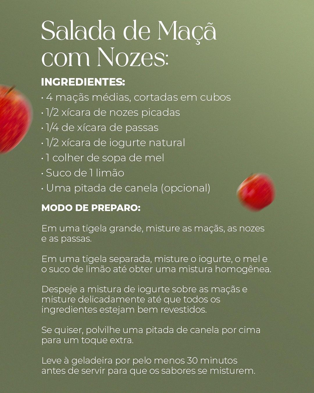 Receitinhas práticas para fazer com Maçã