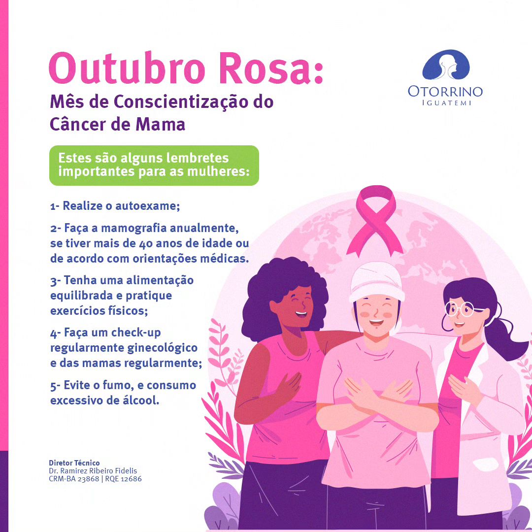 Outubro Rosa  o toque pode ser o inicio da prevençaõ!